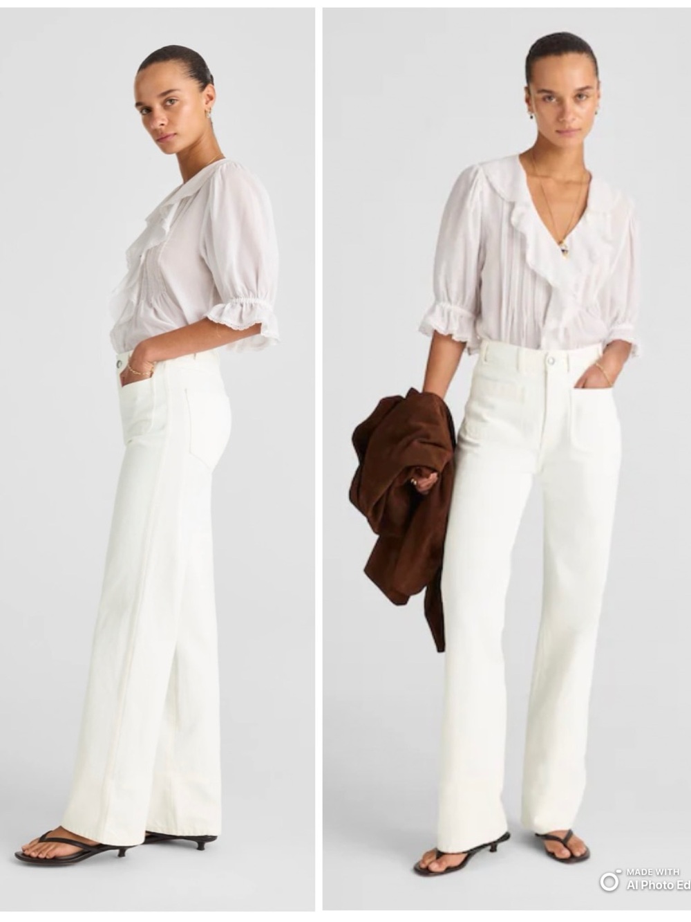 Madewell White The Cleo Straight Jean Size 23 NWT Rigid Denim Summer Jeans - Picture 1 of 16